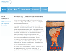 Tablet Screenshot of lichtservicenederland.nl